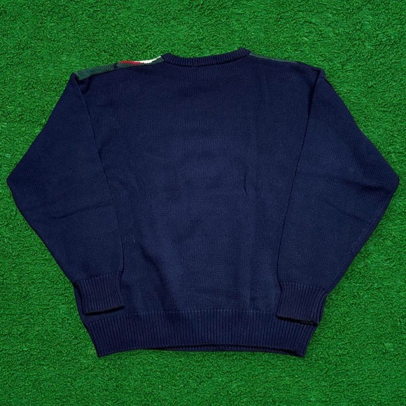 Vintage Hathaway AOP Pattern Knit Golf Sweater Size Large - Picture 2 of 7